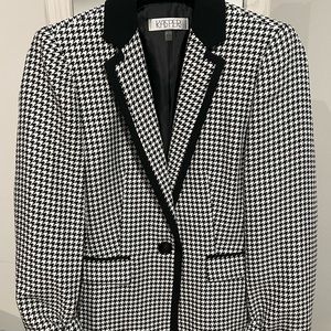 Kasper houndstooth blazer, size 6, NWT
